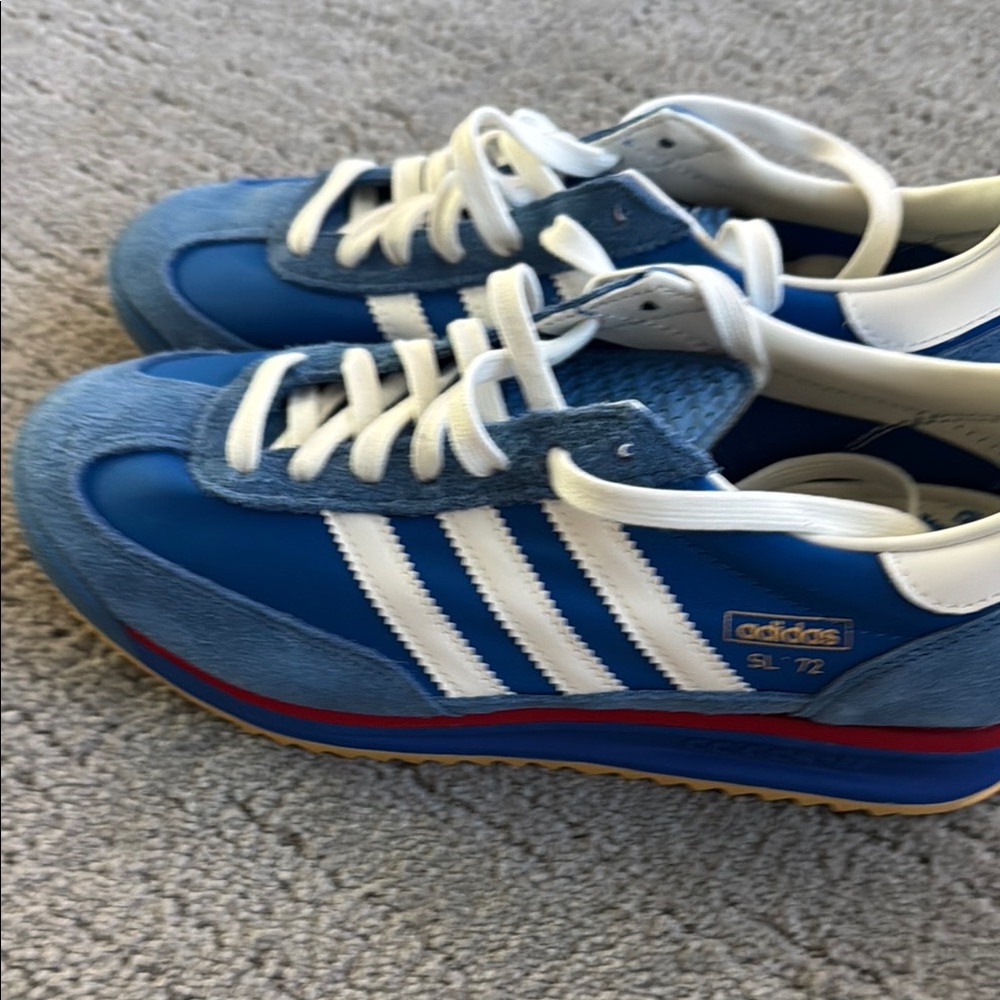 Adidas Blue and White Sneakers